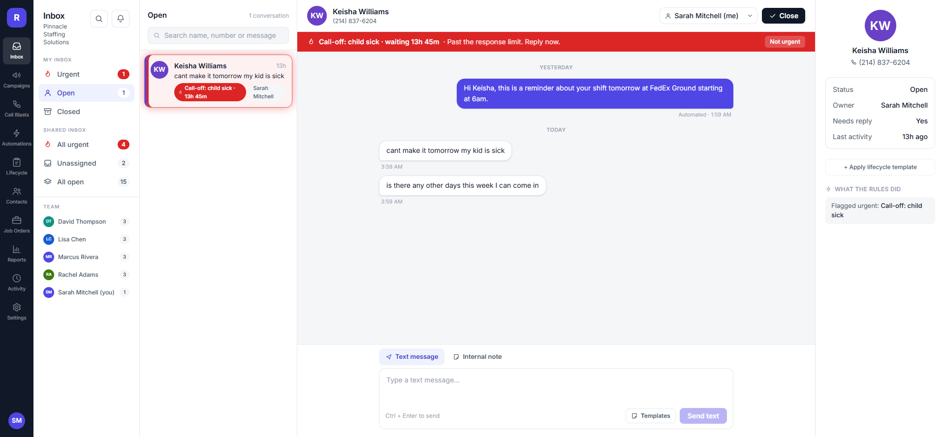 Relay unified inbox with Smart triage, team assignments, and conversation threading